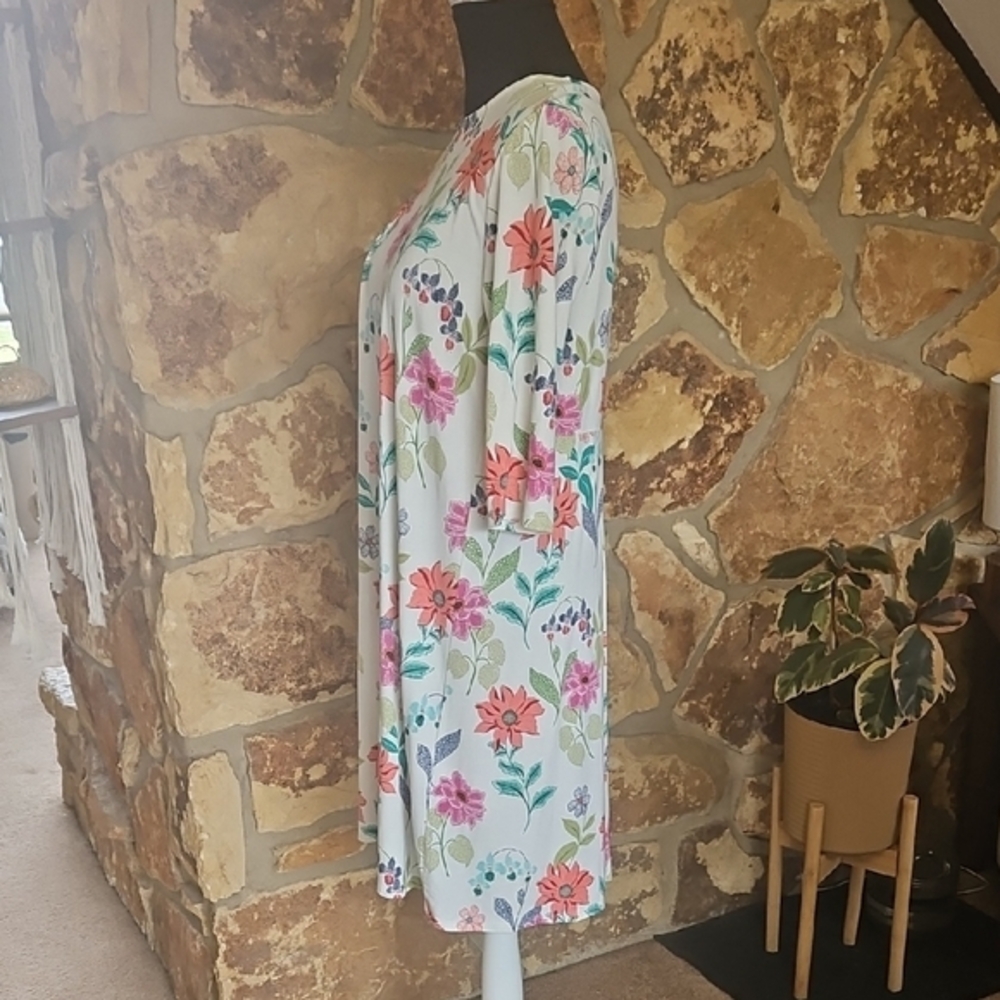 J.Jill Floral Print Lightweight Dress Sz M - Picture 3 of 12